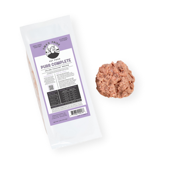 Human-Grade Raw Food for Cats Oma's Pride Recipes