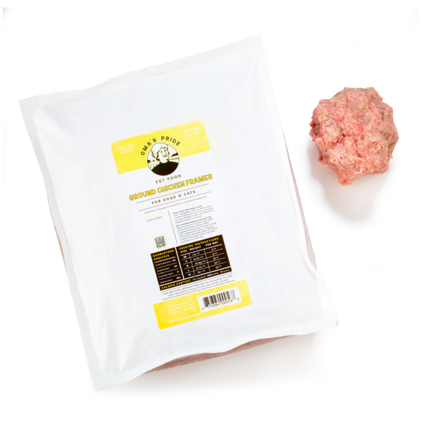 Raw Ground Poultry for Dogs Cats Oma's Pride Blends